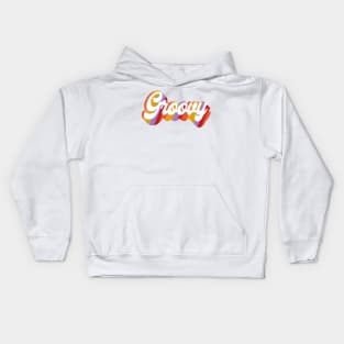 Groovy Text Kids Hoodie